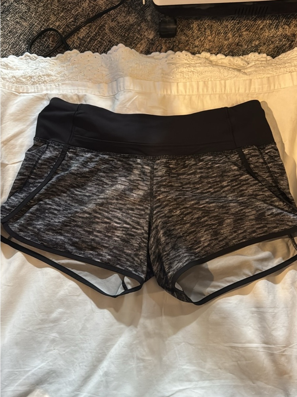 lululemon athletica Black Heather Performance Shorts